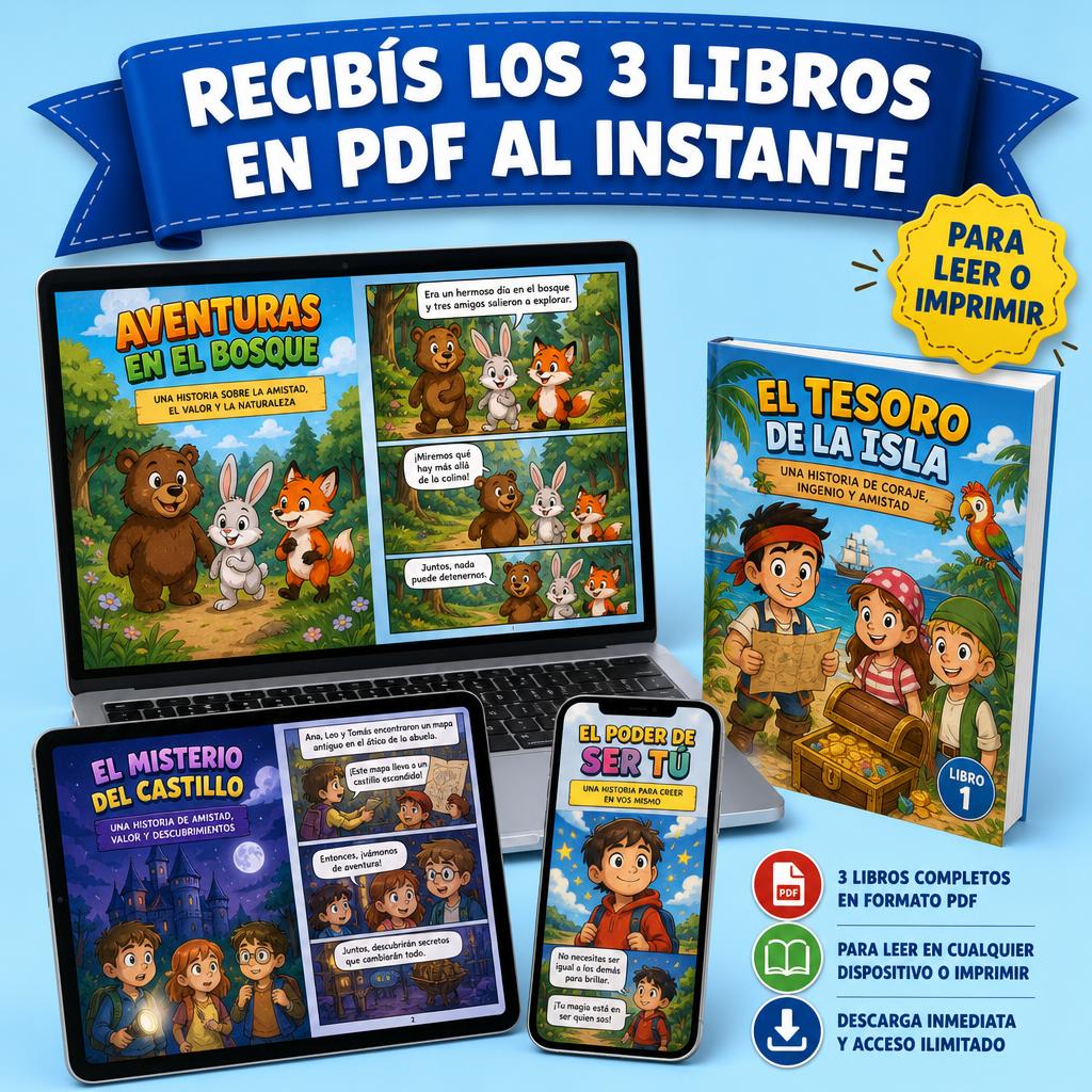 Los 3 libros en PDF para leer en cualquier dispositivo o imprimir